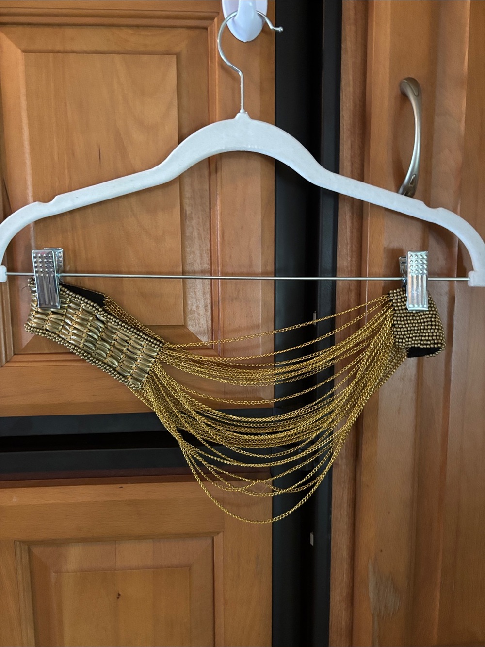 Vintage Gold Chain Fringe Waist Belt